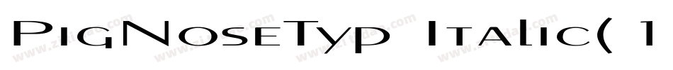 PigNoseTyp Italic(1)字体转换